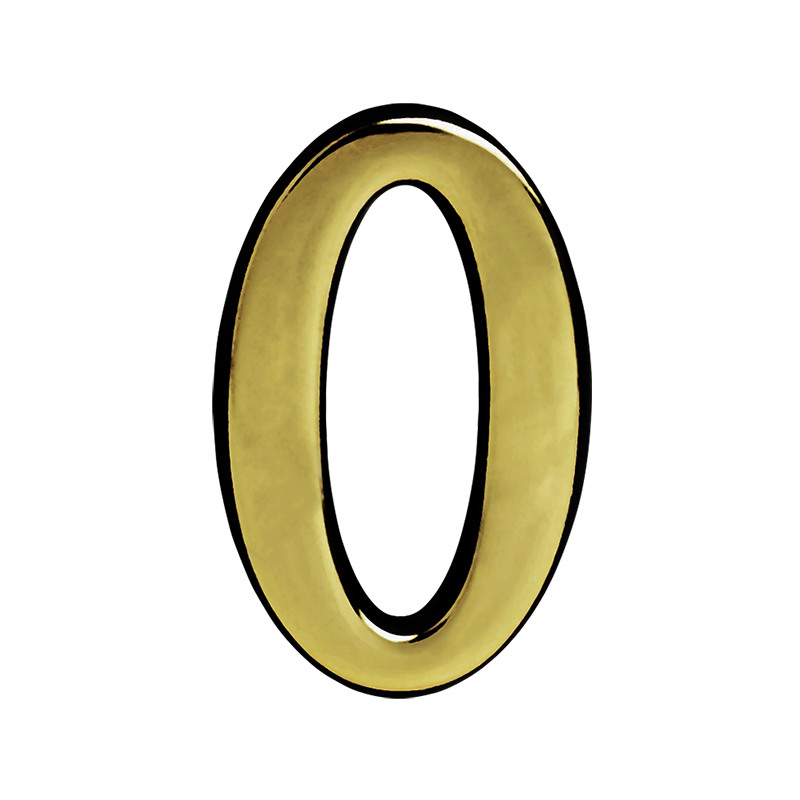 Цифра на дверь 100 мм цвет Золото Нора-М