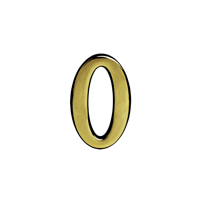 Цифра на дверь 55 мм цвет Золото Нора-М